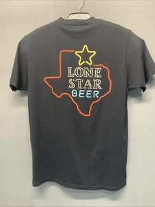 Herren-T-Shirt Lone Star Bier schwarz Large gebraucht, in einwandfreiem Zustand - Bild 1 von 7