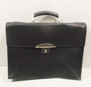 schöne schwarze vintage BMW Leder Aktentasche mit vielen Fächern Made in Italy - Bild 1 von 10