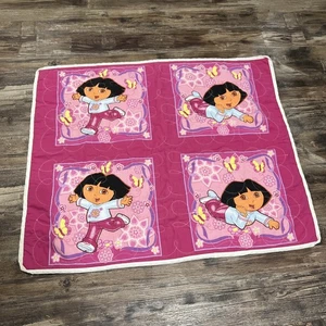 Vintage Dora the Explorer Handmade Blanket Quilt Handmade 33x40 Toddler - Picture 1 of 8