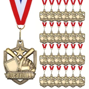 24 Piezas Medallas de Oro a Granel 2 Pulgadas Fútbol Béisbol T-Ball Softbol Trofeo Medallas... - Imagen 1 de 6
