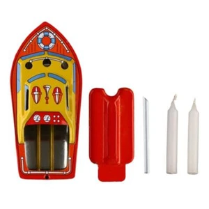 Candle Ship Collectable Tin Toy Steam Boat Candle Powered HOT! Tin Boat W9P7 - Picture 1 of 8