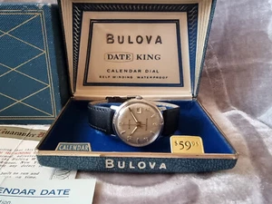 Bulova 1965 DATE KING Vintage Automatik Uhr Box Outer 11ALACD Textured Dial - Bild 1 von 20