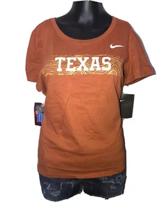 NIKE  Texas Longhorns SIDELINE SCOOP Neck WOMEN TEE SHIRT  New - Picture 1 of 3