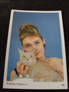 petite carte gum card portrait audrey hepburn numero 80 6,5 x 9,5cm - Picture 1 of 1