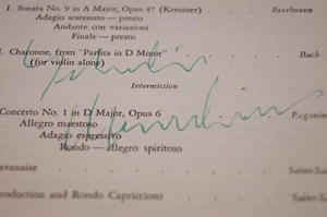 Yehudi Menuhin SIGNED Violinist Classical Concert Program 1953 New York VTG 50s - Picture 1 of 7