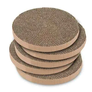 Cat Scratcher Pads Refill Round Scratching Board Best Pet Supplies ( Pack of 5 ) - Picture 1 of 4