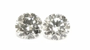 0,71ct ctw.2 marschierendes Paar exzellenter Schliff rund perfekt für Diamant Ohrstecker - Bild 1 von 2