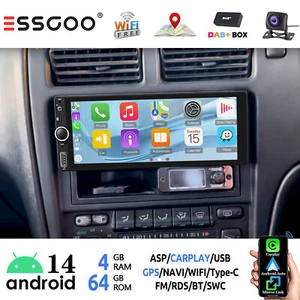 Android 14 DAB+ Autoradio Universal 1DIN 4+64G Carplay +Kamera Navi USB Typ-C FM - Bild 1 von 14