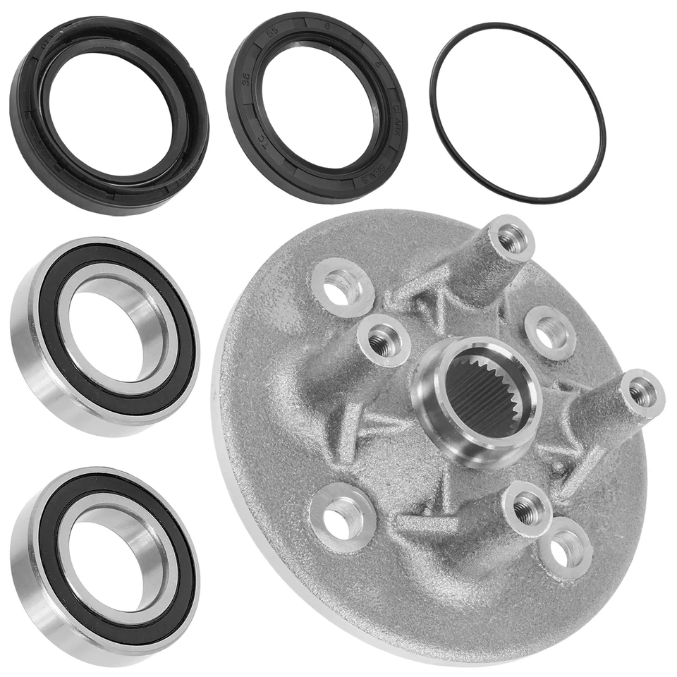 Front Wheel Axle Hub w/ Bearing Kit fits Yamaha RHINO 700 YXR700F 4X4 2008- 2013 - Image 1 of 4