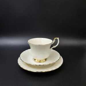Royal Albert "Affinity Gold" Tea Cup & Saucer & Side Plate Bone China England - Picture 1 of 14