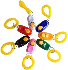 7-Pack Dog Clicker for Training with Wrist Bands, 2 Inches Multicolor, Pet Cat D - Picture 1 of 7
