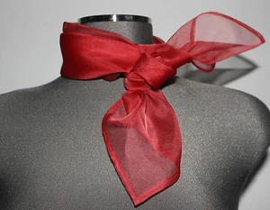 Silk organza chifon rose pink scarf neckerchief 27"square. Hand made in England. - Picture 1 of 6