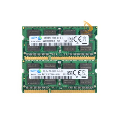 Samsung 16GB 2X8GB 2RX8 PC3-10600S 204PIN DDR3 1333MHz SO-DIMM Laptop RAM Memory - Image 1 of 4