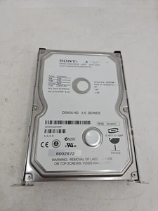 Hard Drive Sony 4D040H2 D540X-4D SCPH-20401 40GB 5400RPM FOR PARTS UNTESTED - Picture 1 of 5