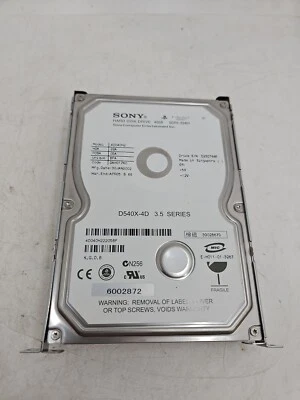 Hard Drive Sony 4D040H2 D540X-4D SCPH-20401 40GB 5400RPM FOR PARTS UNTESTED - Image 1 of 4