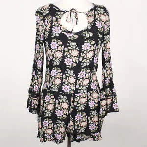 Mameluco American Eagle para mujer XS floral manga larga cuello lazado - Imagen 1 de 4