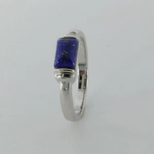 Talla 9 - Natural - Anillo Cuadrado AZUL LAPISLÁZULI - PLATA ESTERLINA 925 #65 - Imagen 1 de 4