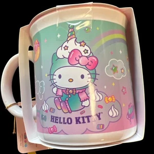 Hello Kitty Glass Mug Cup Hot Chocolate Coffee - Picture 1 of 2