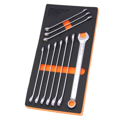 Combination Spanner Set XL 12 Pt 10 Pce Grip 4+ Franklin Tools 10-19mm AF7100 - Image 1 of 4