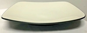 NORITAKE STONEWARE COLORWAVE GRAPHITE 8034 BLACK & WHITE DINNER PLATE SQUARE 11" - Picture 1 of 5