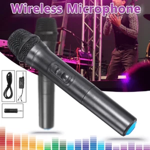 Wireless Microphone VHF Karaoke Church Cordless Handheld Mic System w/ Receiver - Foto 1 di 8
