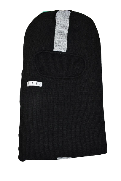 Neff 男式 Serge Balaclava 黑色反光面具全新全新带标签 17F190023 — 第 1/2 张图片