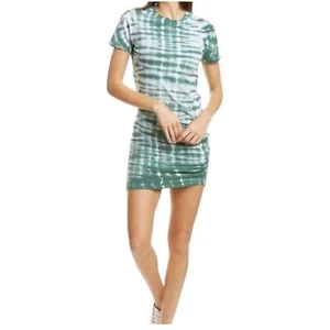 Vestido Monrow verde cocodrilo tie dye fruncido acanalado mediano - Imagen 1 de 9