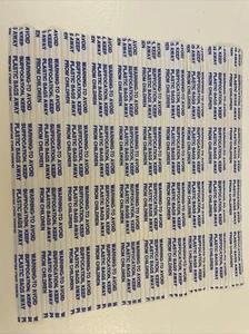 8-inch White Paper Twist Ties With “Child Suffocation” Warning, 200 Twist Ties! - Picture 1 of 3