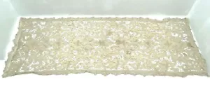 Antike Spitze gewebt viktorianisch Blumen gebeizt beschädigt Kommode Tischdecke Tuch - Bild 1 von 12
