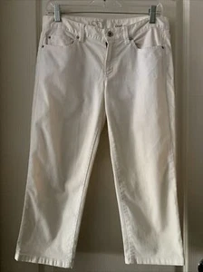 Ann Taylor Loft Petites Stretch White Lowrise Capri Jeans Size 6P - Picture 1 of 8