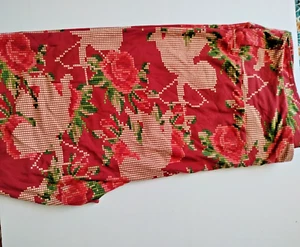Lularoe Leggings Crosstitch Roses Size TC - Picture 1 of 1