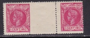 1905 - España - Elobey - Edifil 19 - 1c - Rosa Claro - Pareja Interpanel - MNH - Imagen 1 de 2