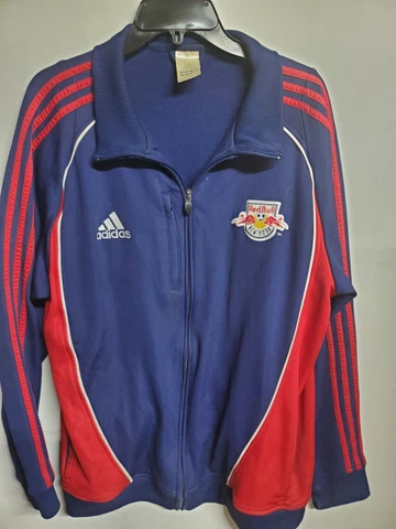 New York Red Bulls Adidas Full Zip Up Fleece Jacket / XL BLUE - PRE -OWNED Cover