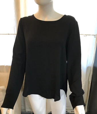 FOREVER 21 Mujer L/S Pullover Top con Cordones Espalda - Negro - Talla M Foto 1 de 4