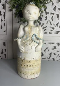 Vintage 1980 Eva Kovacs Pregnant Women Ceramic Pottery Figurine 12” - Picture 1 of 17