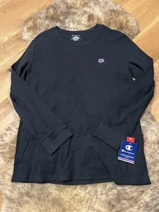 Neu Neu mit Etikett Champion Thermo Langarm Schlafshirt Herren Large schwarz - Bild 1 von 6