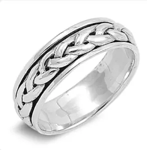 NEW 925 Sterling Silver Spinner Ring Size 10 - Picture 1 of 1