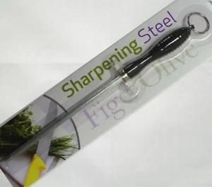 Sharpening Steel Stainless Steel Honing Rod Sharpener Tool Kitchen Meat Safe - Picture 1 of 3