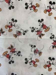 Disney Mickey Minnie scattered fabric - 100% Cotton - white - Springs - BTY - Picture 1 of 3