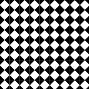 1:12th Grande Clásico Blanco y Negro Diamante Diseño Hoja Del Azulejo - Imagen 1 de 4