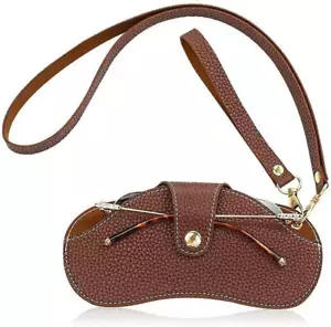 Soft Leather Sunglasses Bag Slim Glasses Case Holder Eyewear Organizer Travel P - Picture 1 of 12