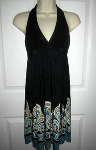 Vestido halter elástico negro talla mediana Forever para mujer - Imagen 1 de 4