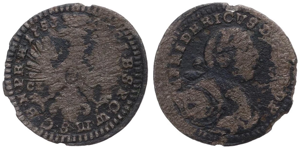 Old Germany - Brandenburg-Bayreuth 1 Kreuzer 1753 Silver, 0.5g Ø 14mm Km#192 - Image 1 of 1