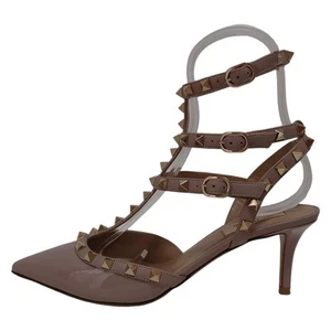 Auth VALENTINOGARAVANI - Light Pink Patent Leather Leather Women's Sandals - Picture 1 of 7