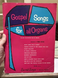 Gospel Songs for all Organs Fred Book 1966 SACRED SONGS Waco Texas USA - Imagen 1 de 5