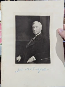 John D Rockefeller signed photo. PSA - Bild 1 von 2