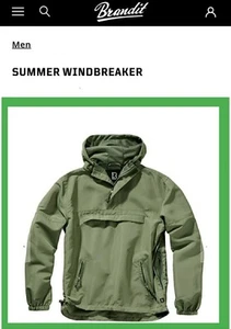 Clearance Brandit Military Tactical Summer Breathable Windbreaker WaterRepellent - Picture 1 of 3