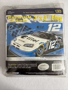 RYAN NEWMAN #12 ALLTEL PREMIUM 3X5 BSI 2-SIDED FLAG NASCAR - Picture 1 of 7