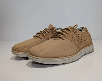 Timberland Bradstreet Oxford Shoes Mens 8 Tan Canvas Lace Up SensorFlex Comfort - Image 1 of 4