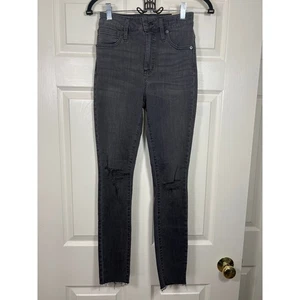 Nuevo Jean ajustado Madewell Curvy tiro alto en gris mar negro para mujer 24 - Imagen 1 de 8